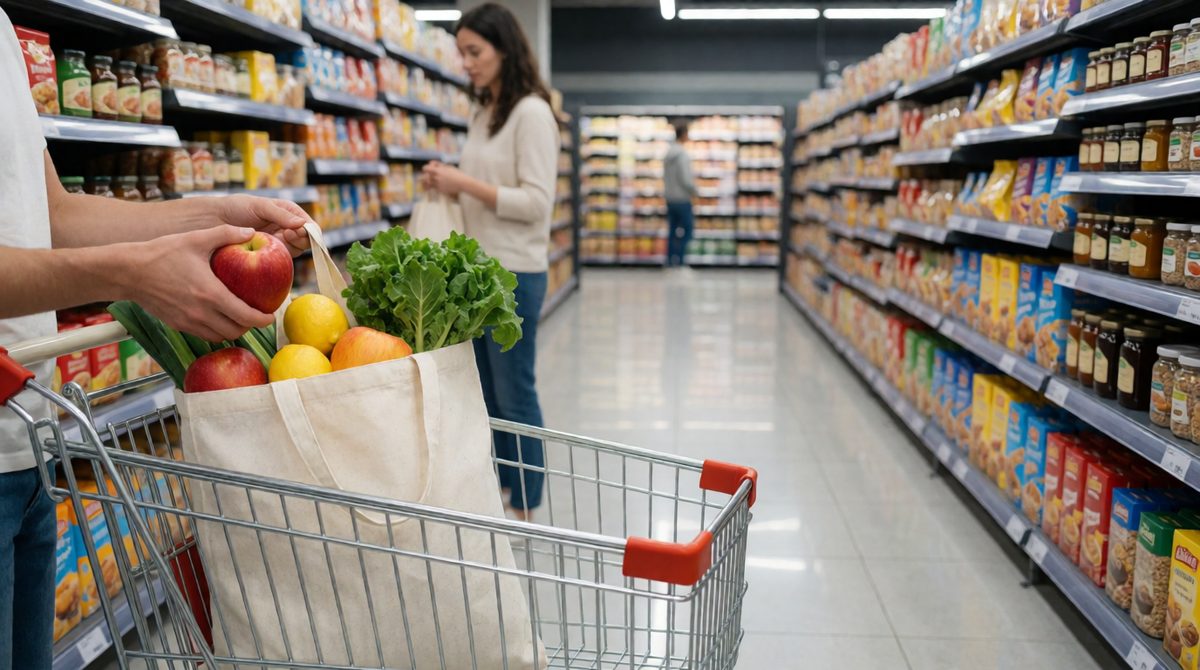 Every product on these shelves has a life story, and an LCA tracks its harm from raw materials to the bin