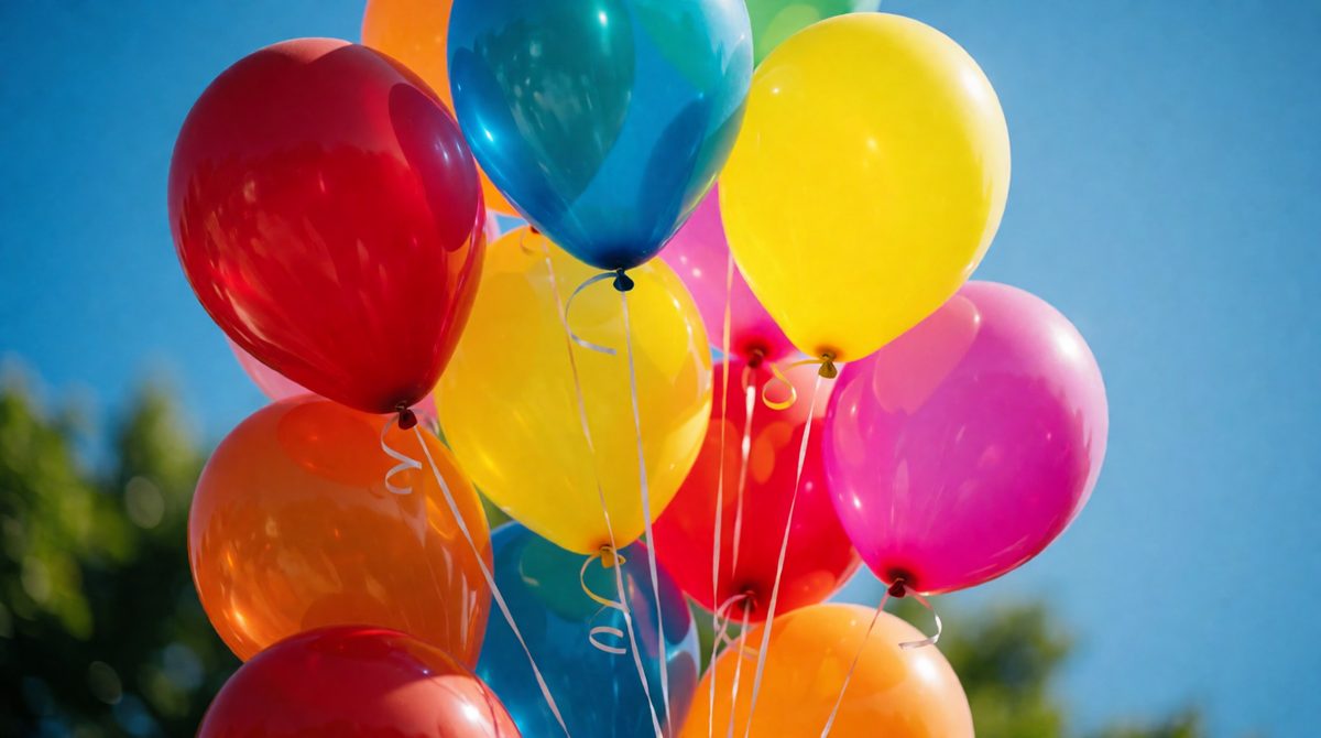 Helium has the lowest boiling point of all the noble gases, about -269 °C - and it's light enough to float these balloons