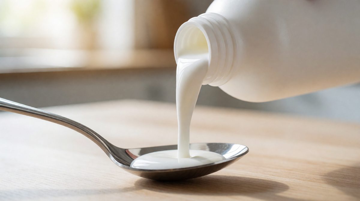 That milky medicine contains magnesium hydroxide, Mg(OH)2, and the bracket doubles the OH: Mr = 24 + 2 × 17 = 58