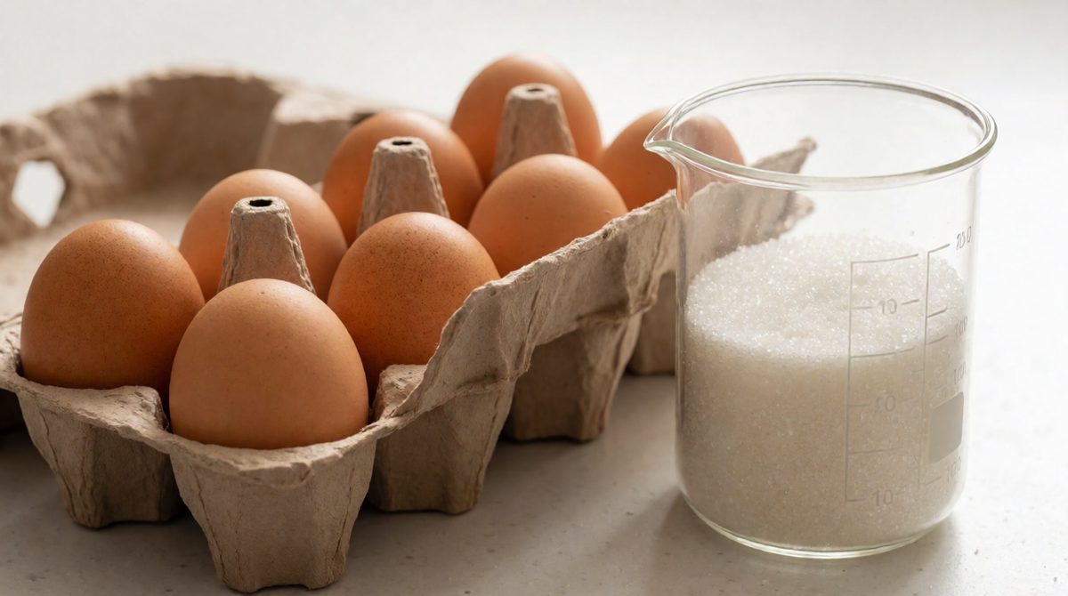 Just like eggs come in dozens, chemists count particles in moles: one mole is 6.02 × 10²³ of them