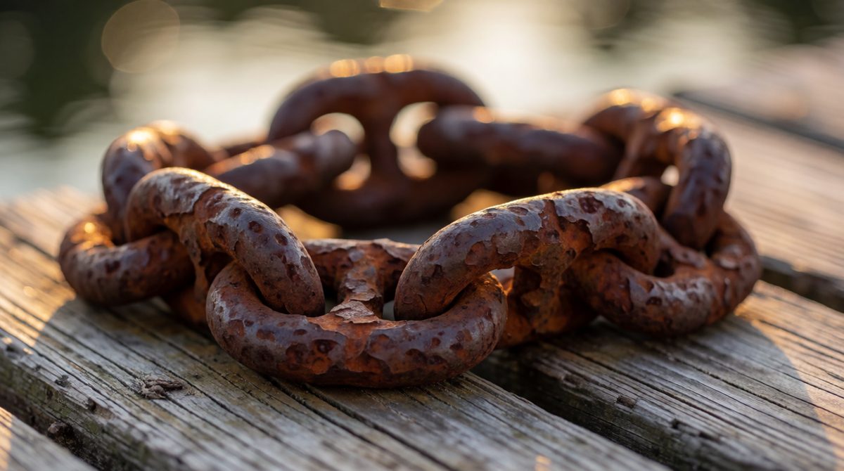 Rust is iron that has gained oxygen, and gaining oxygen is oxidation