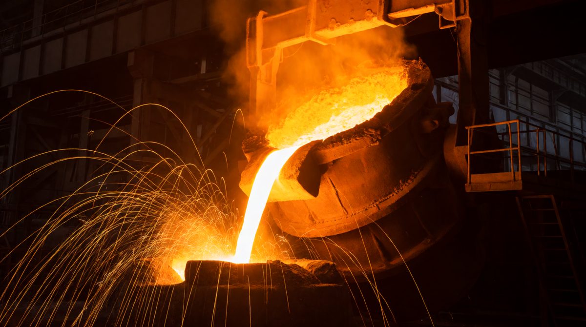 Carbon is more reactive than iron, so a blast furnace can strip the oxygen off iron oxide and reduce it to iron