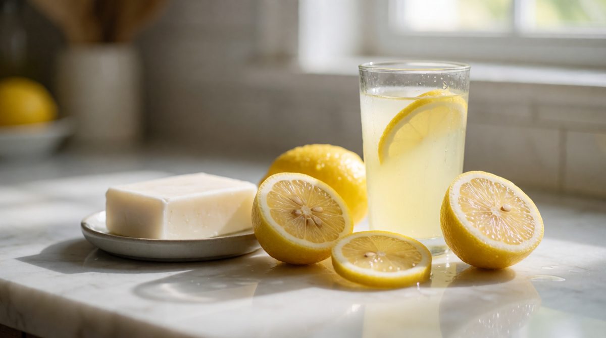 Lemon juice is full of hydrogen ions, H⁺ - that's what gives it its sour, acidic kick
