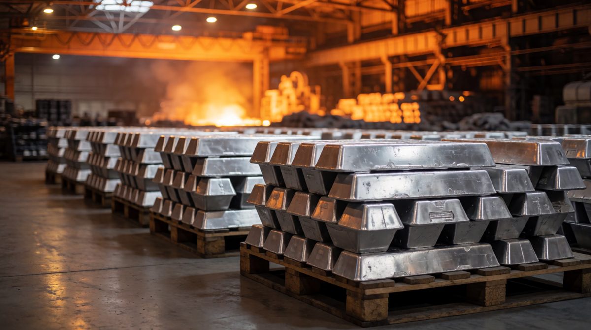 All this shiny aluminium started as bauxite, split by electrolysis of aluminium oxide dissolved in cryolite