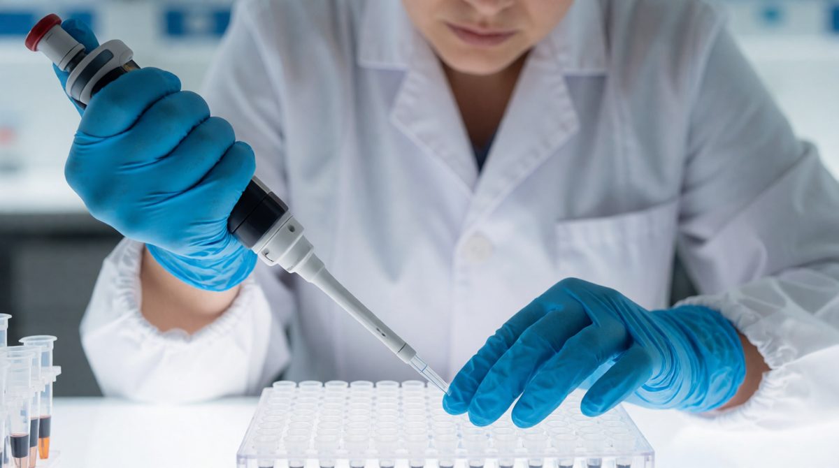 These scientists are reading DNA, two polymer chains twisted into a double helix that carries the genetic instructions