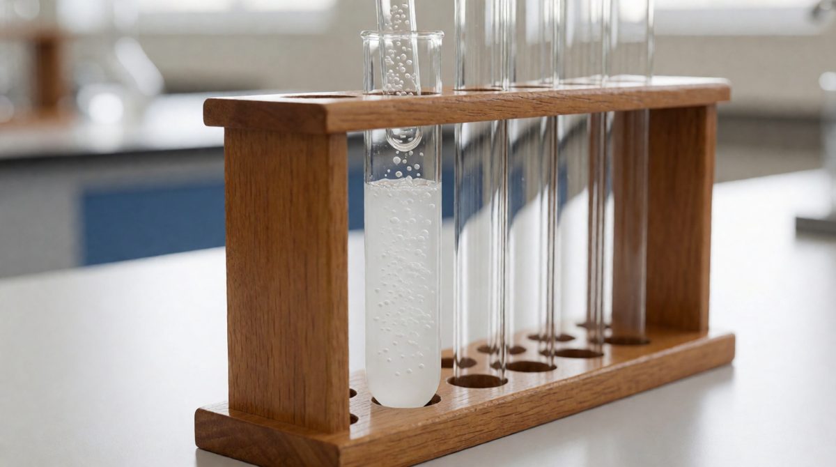 Gas bubbling through this limewater is turning it milky - the giveaway sign of carbon dioxide