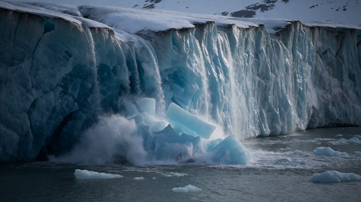 Melting glaciers add water to the sea, and warmer water expands too, so sea levels rise