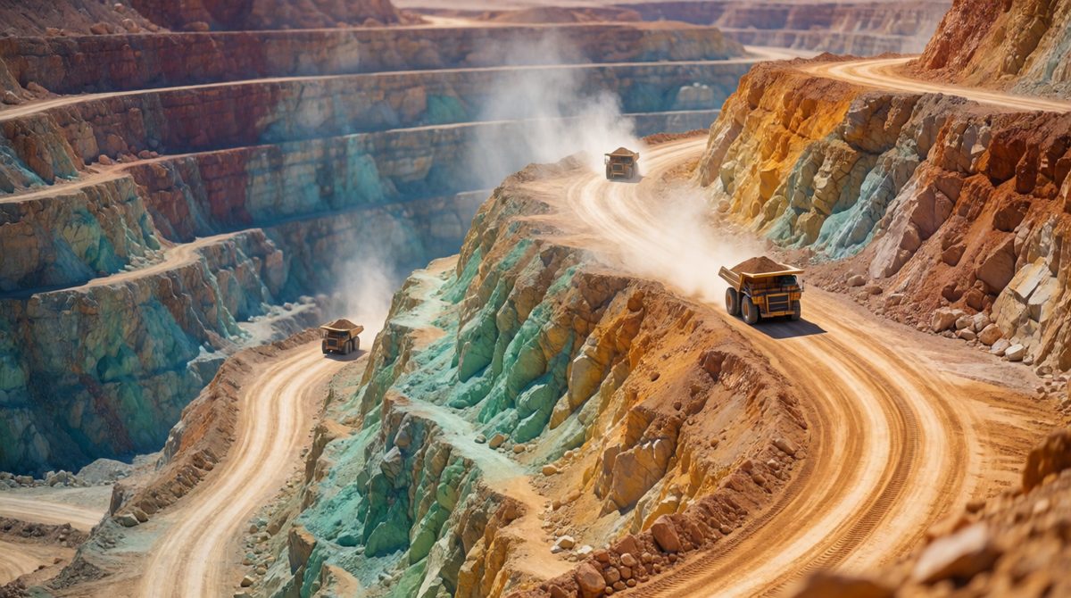Copper ores are running low, so new methods are needed to get copper from low-grade ores like the rock in this mine