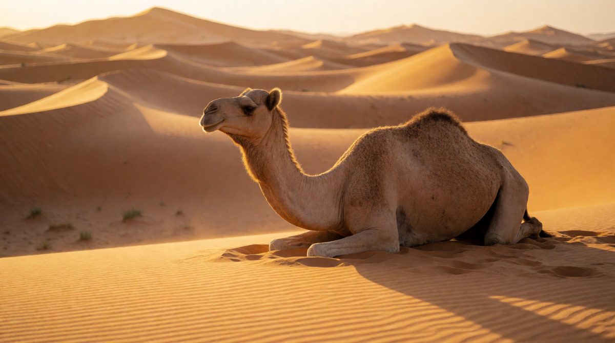 Camels can go a long time without water, an adaptation to the hot desert