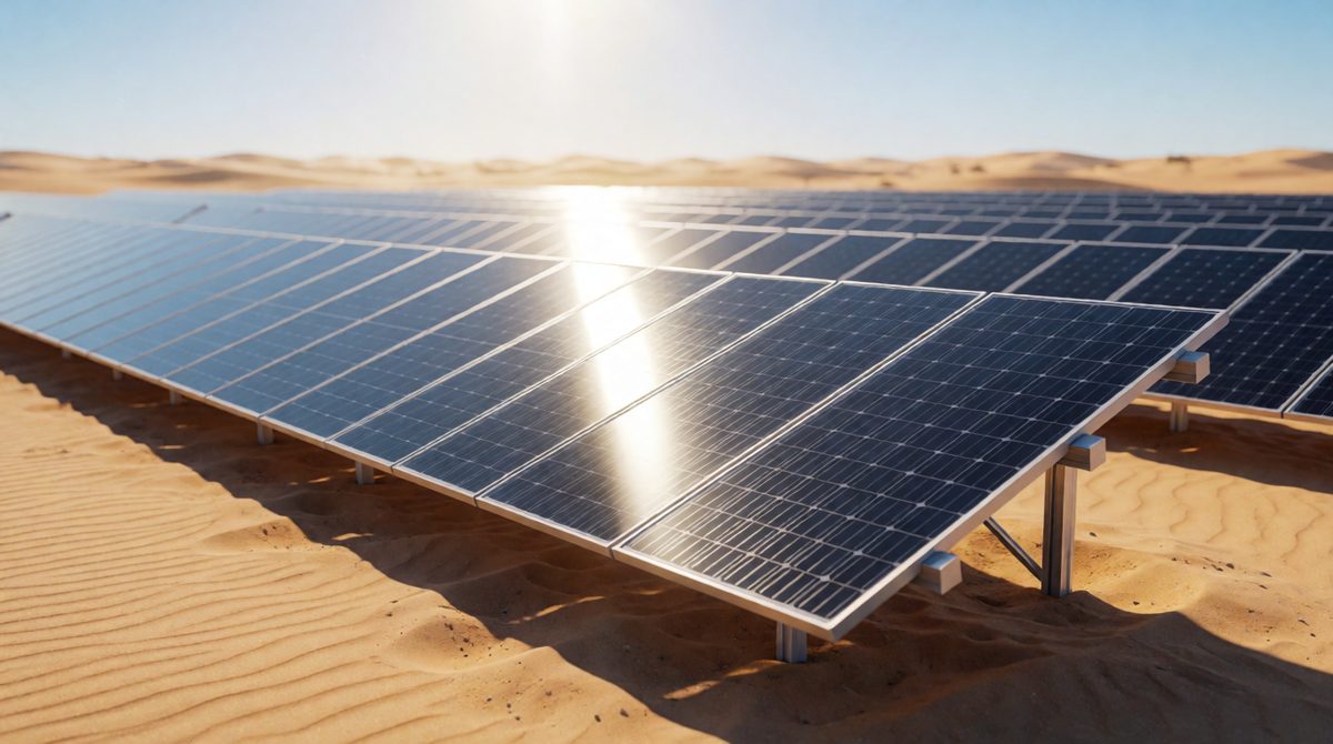 Strong sunshine gives the Sahara huge potential for solar energy