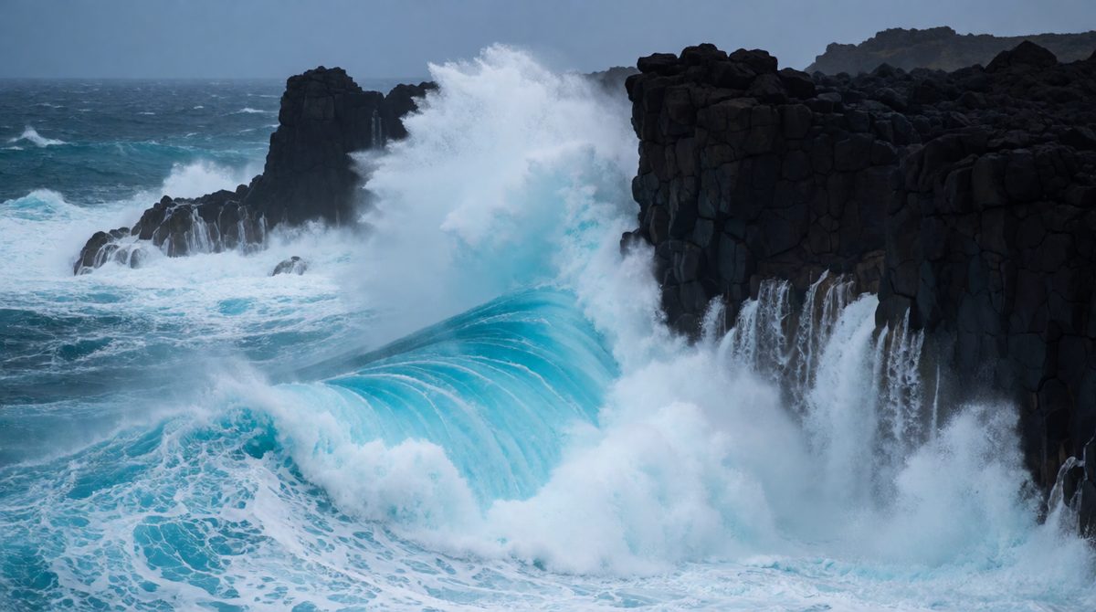 Destructive waves are tall and frequent and wear away the coast