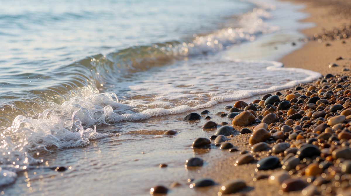 Longshore drift moves material along the beach in a zigzag