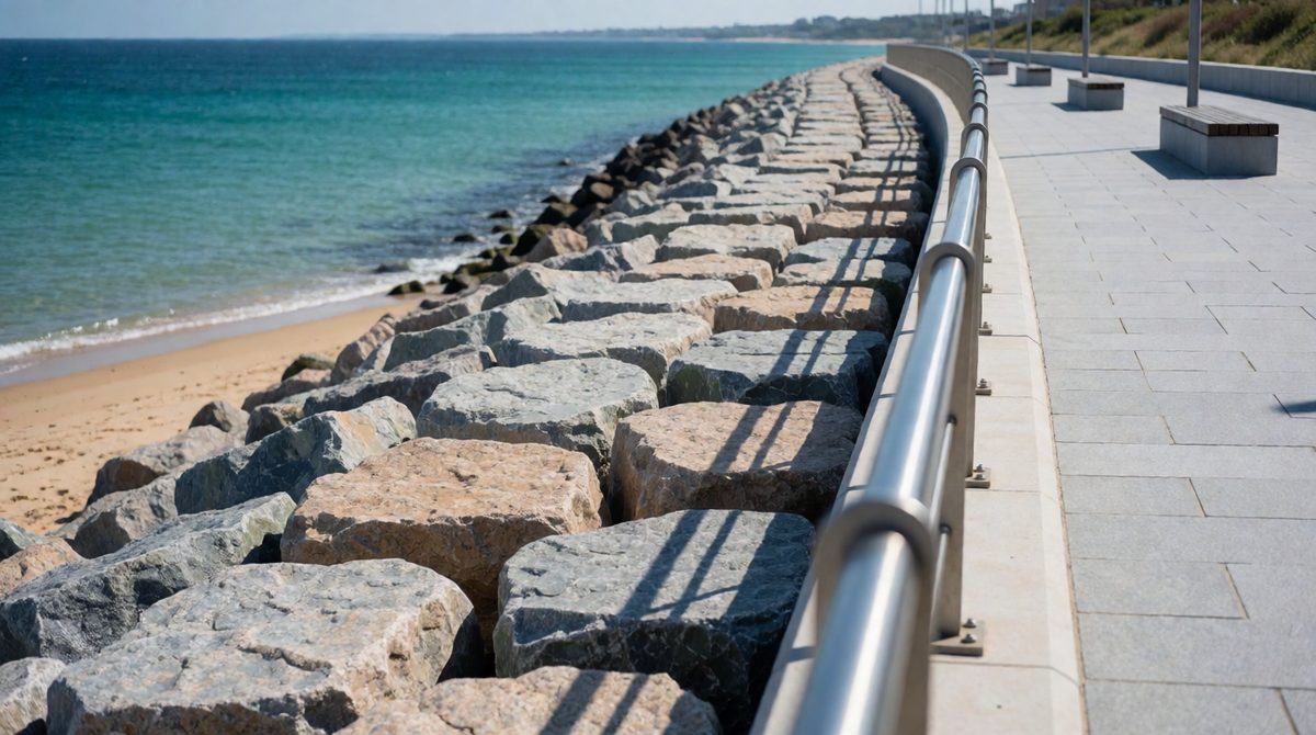 New sea walls and a wider beach have helped protect the town