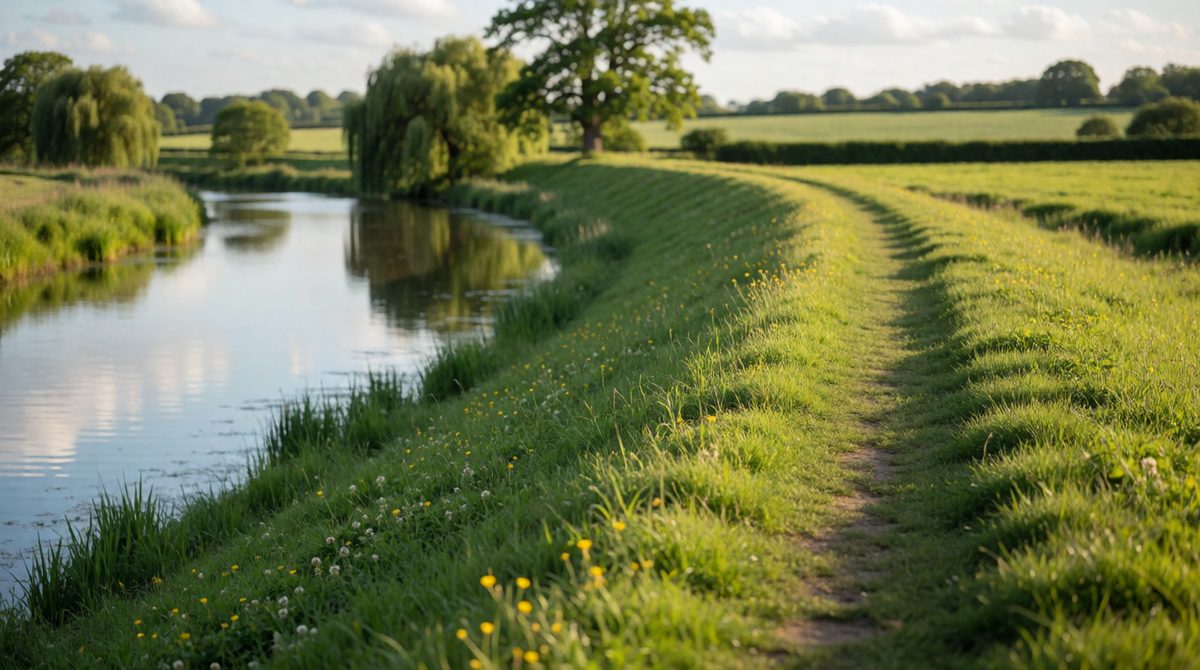 Embankments raise the river bank so floodwater stays in the channel