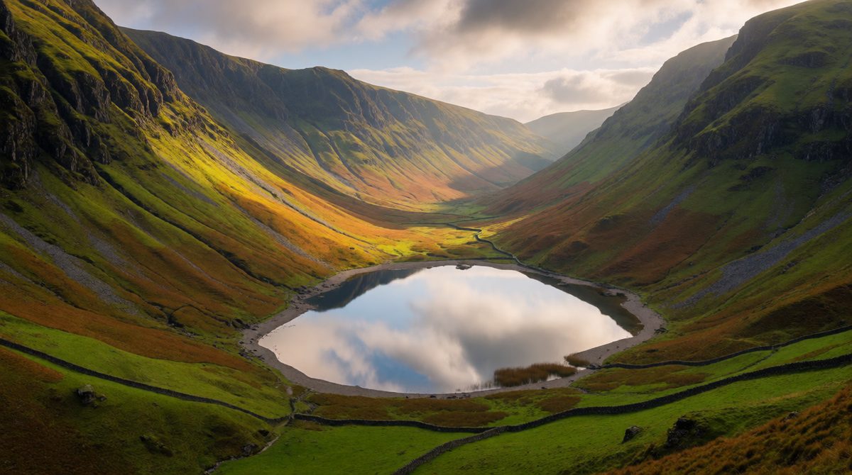 Glaciers carve wide U-shaped valleys with steep sides and flat floors