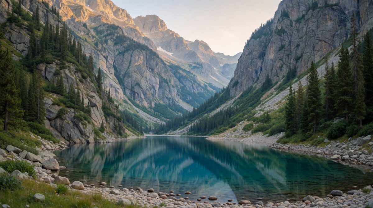 Ribbon lakes fill the long hollows carved by glaciers