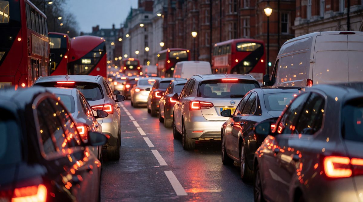 Traffic congestion is a challenge in growing UK cities
