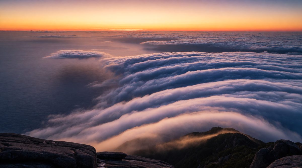 Air rises at the equator and sinks around 30 degrees north and south, shaping the weather belts
