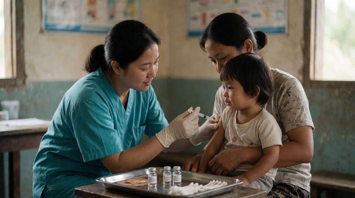 Aid can fund health projects like vaccinations