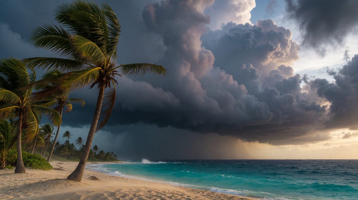 Tropical storms form over warm oceans of at least 27 degrees Celsius
