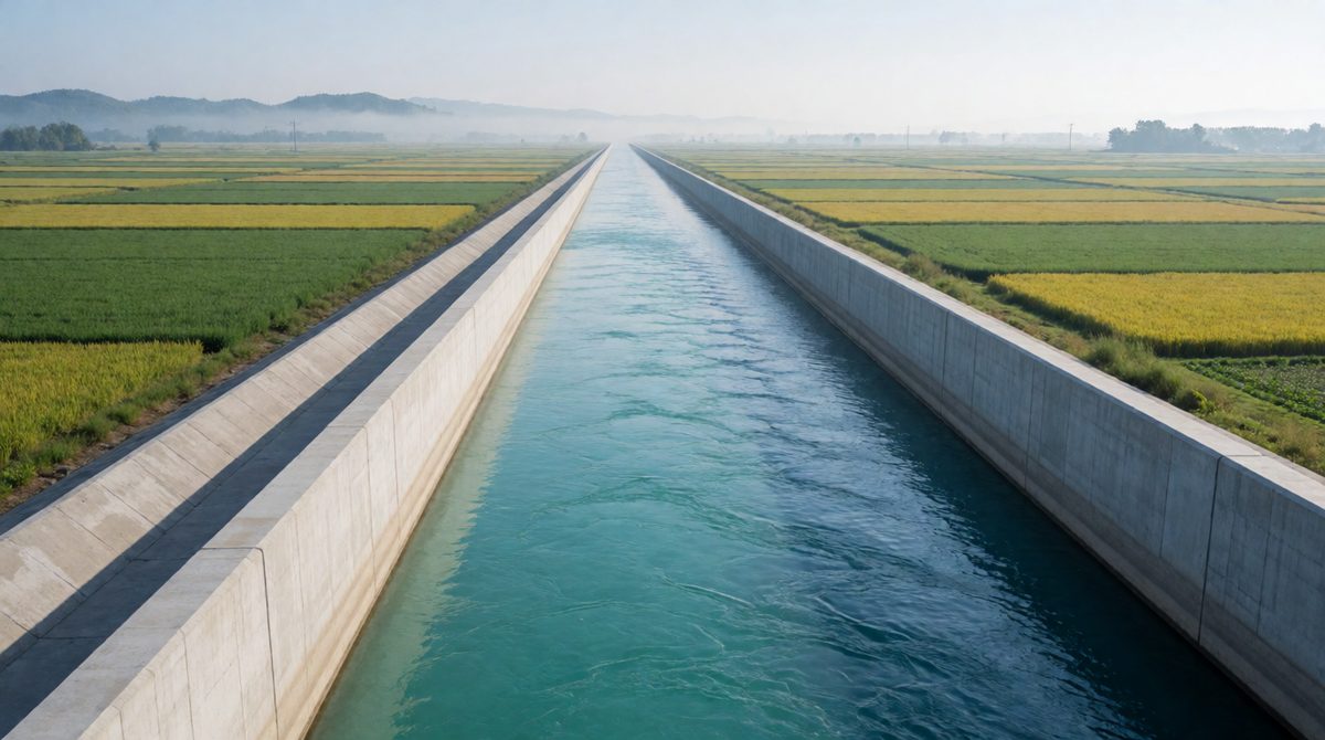 China's South-North Water Transfer Project moves water from the wet south to the dry north