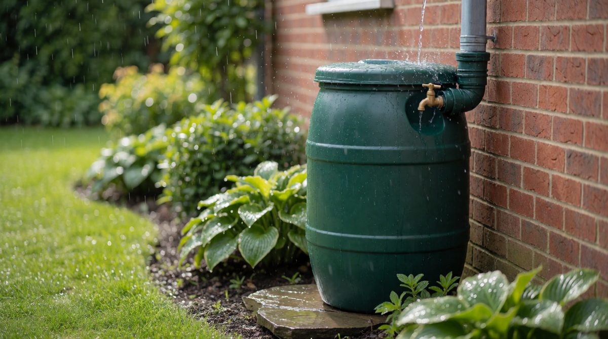 Collecting rainwater is a simple way to save water