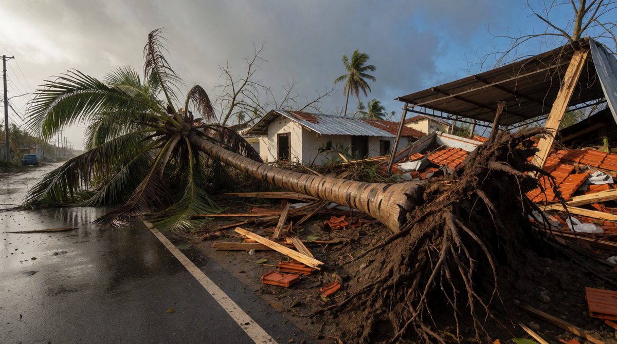Strong winds and a storm surge caused huge damage when Typhoon Haiyan hit the Philippines in 2013
