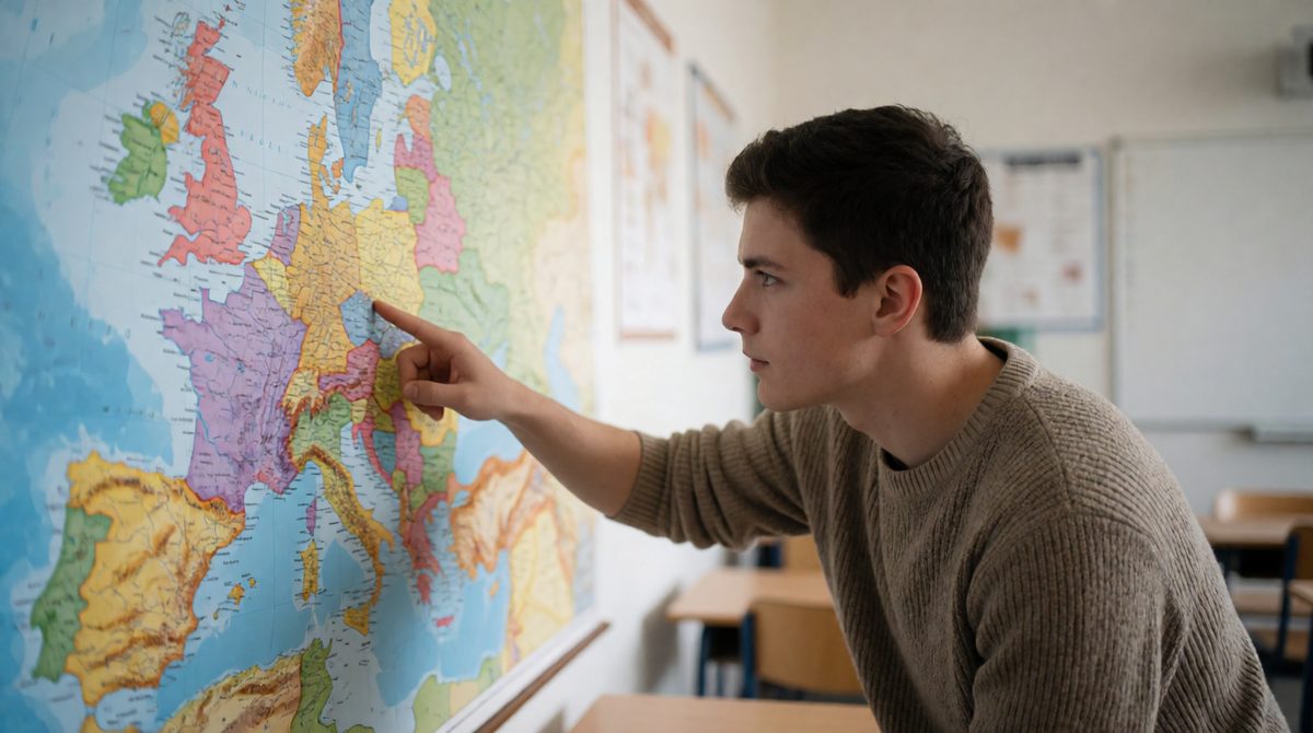 Describe distributions using compass directions and named places