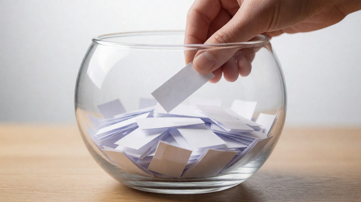 Picking names from a bowl - a simple form of random sampling