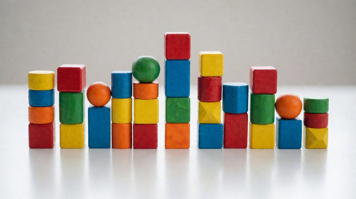 Bar charts compare categories, like towers of different heights