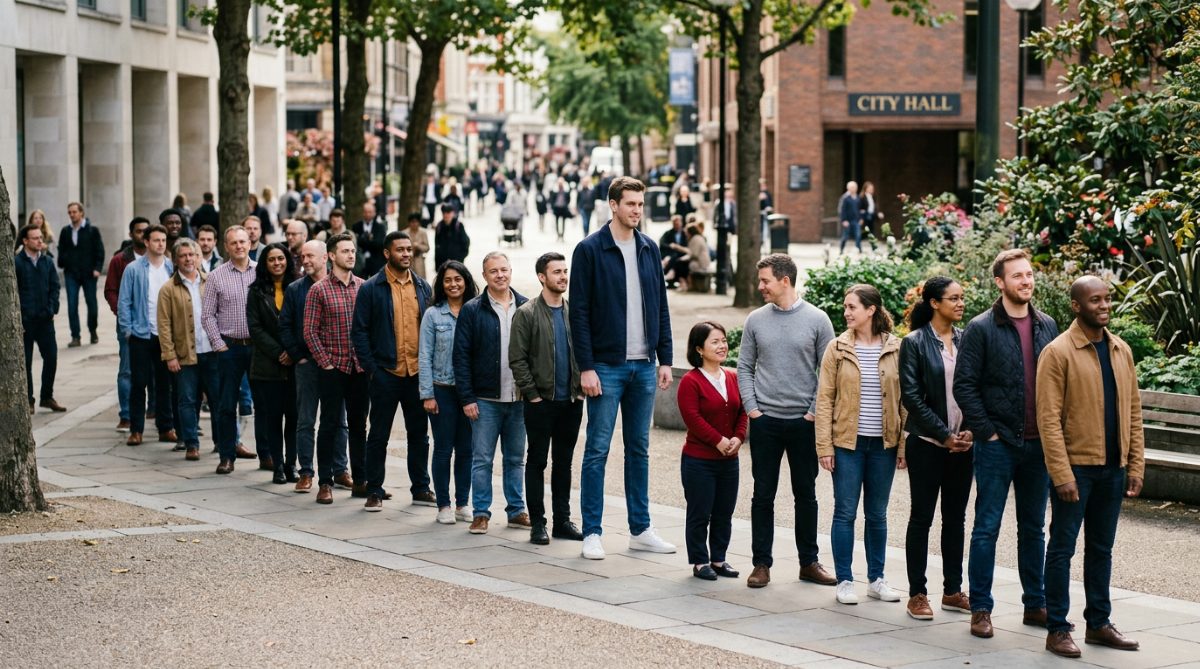 Height follows a normal distribution - most people are near the average