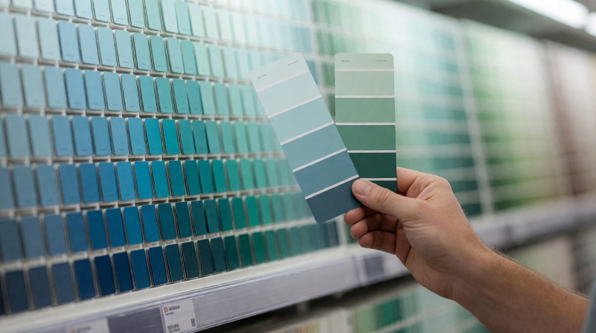 Paint charts are full of colour names, but how many basic colour words your language has can affect how fast you tell shades apart