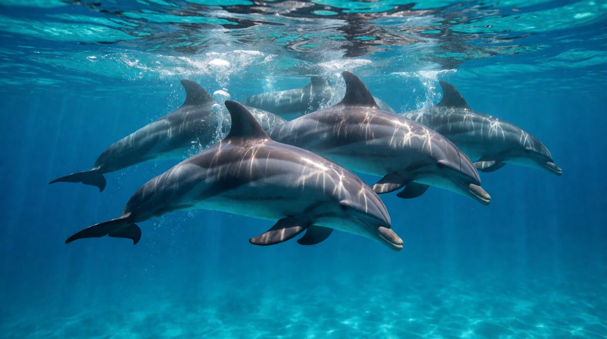 Dolphins communicate with clicks and whistles