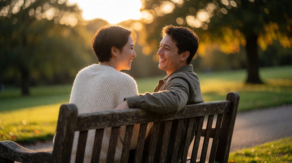 Prolonged eye contact between two people can signal closeness and trust, one of the functions of eye contact