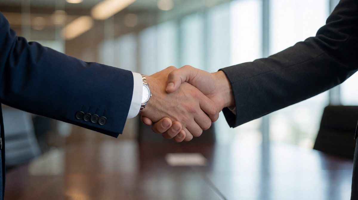A handshake is a common form of touch communication