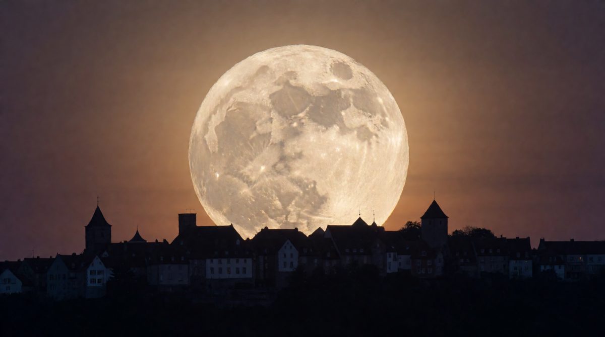 The moon looks bigger near the horizon - the moon illusion