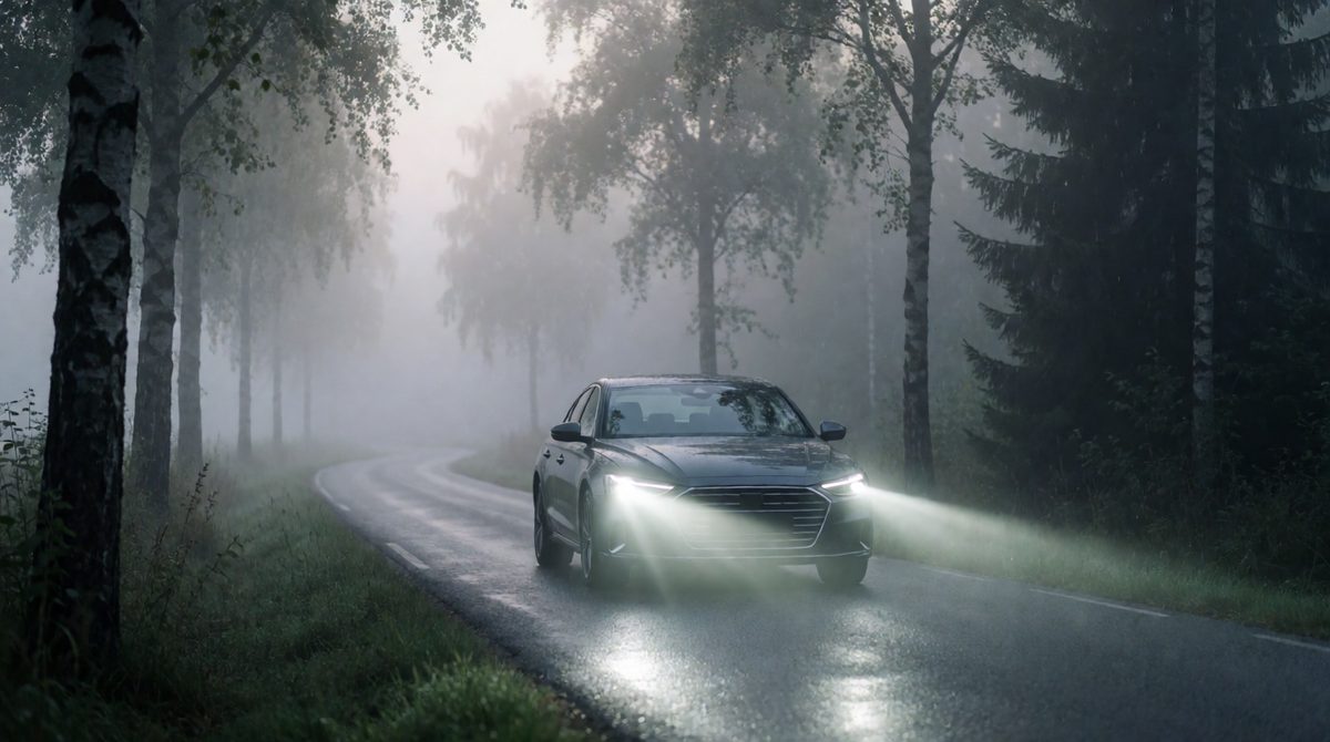 Driving in fog - we fill in the gaps using what we already know