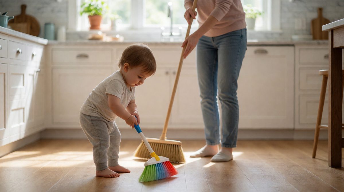 Children learn by watching and copying others