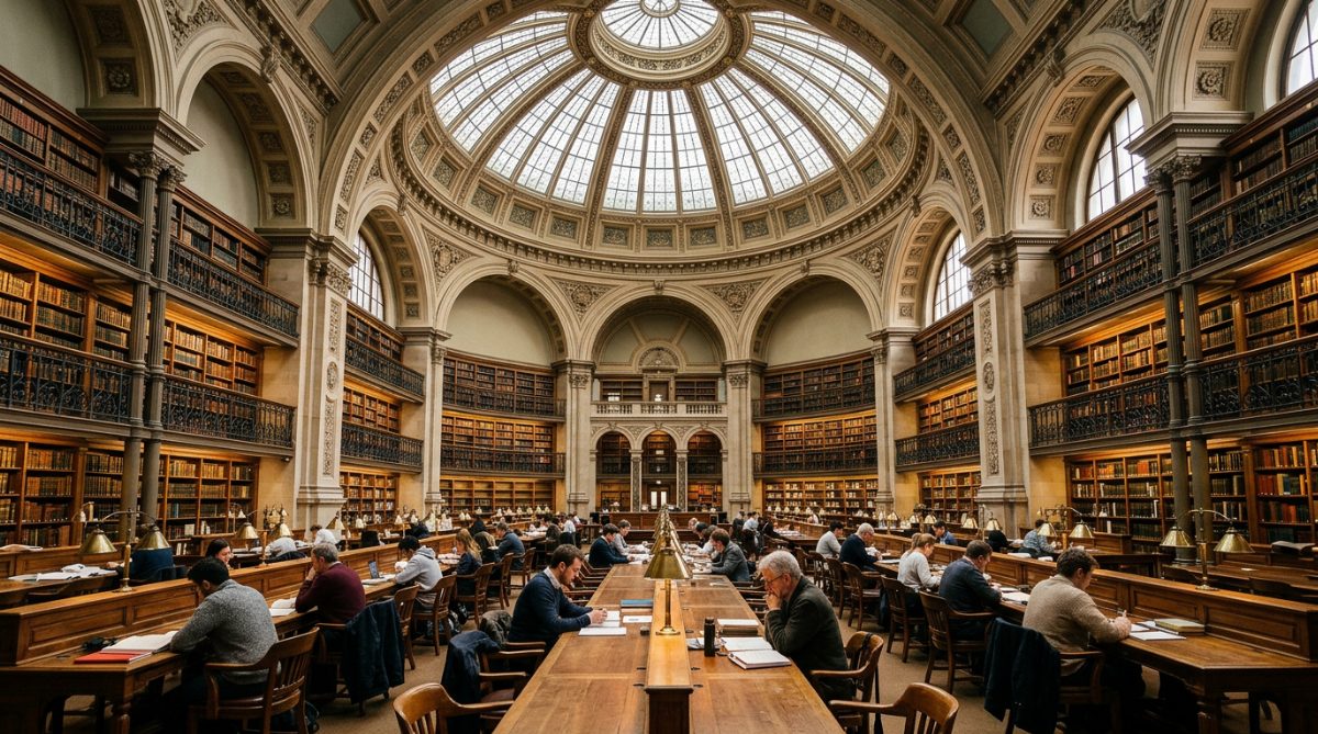 Marx researched his ideas in the British Museum Reading Room