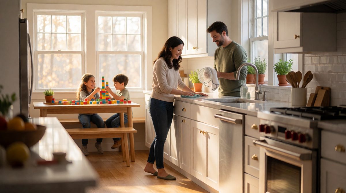 Feminist ideas can be applied to everyday life, like who does the housework and childcare at home