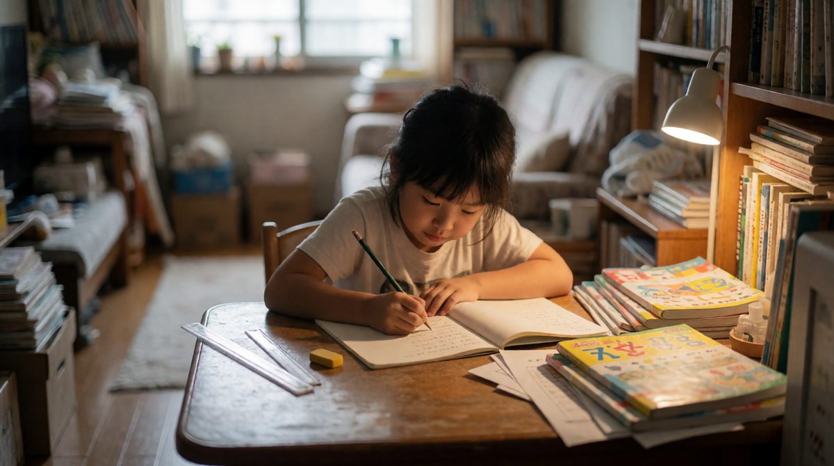 Cramped housing can make studying at home harder