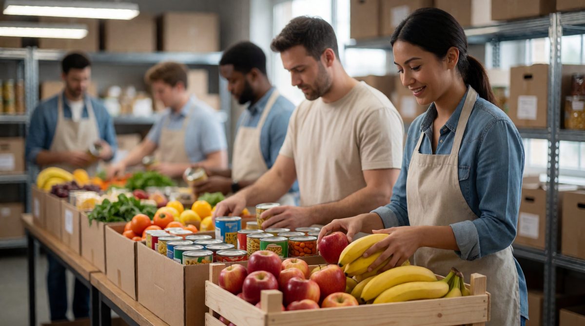 Food banks respond to the social issue of poverty