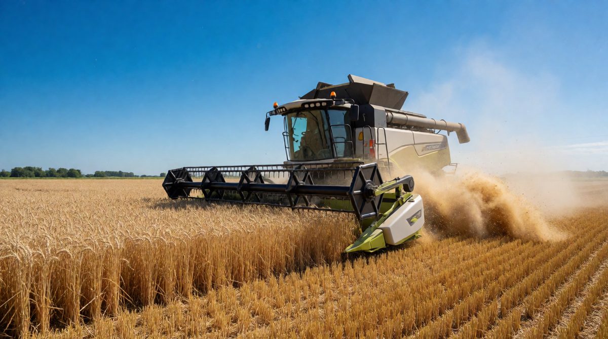 New technology like this harvester lets farmers grow more at every price - that's an increase in supply, a shift to the right