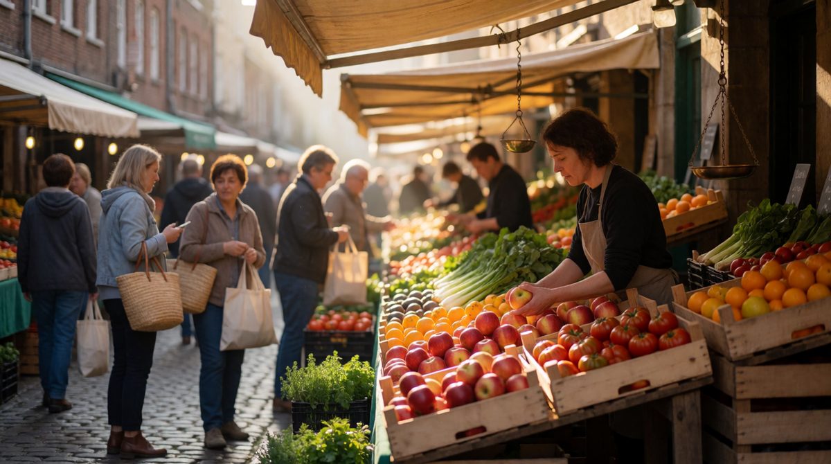 Nobody planned this stall's stock - prices signal what buyers want, and sellers respond