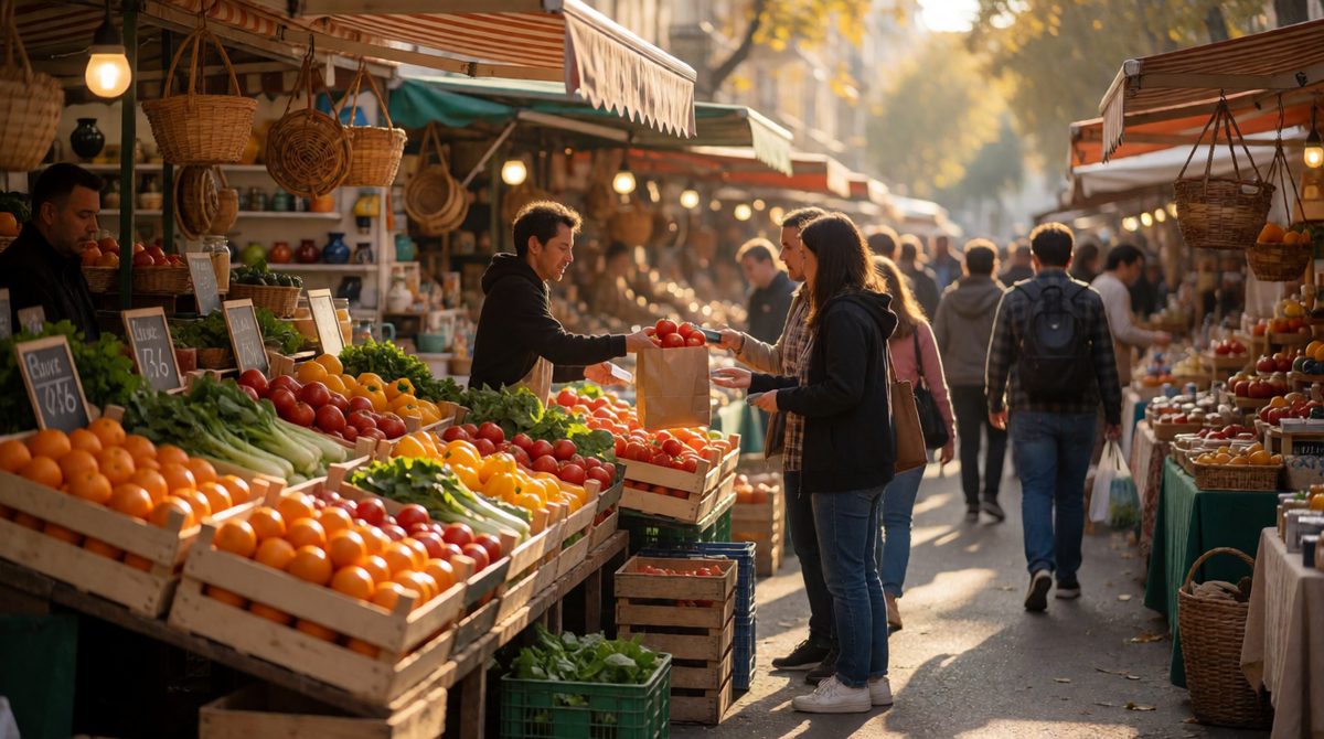 Every stall here answers the big questions - what, how and for whom - through buyers, sellers and prices, not the government