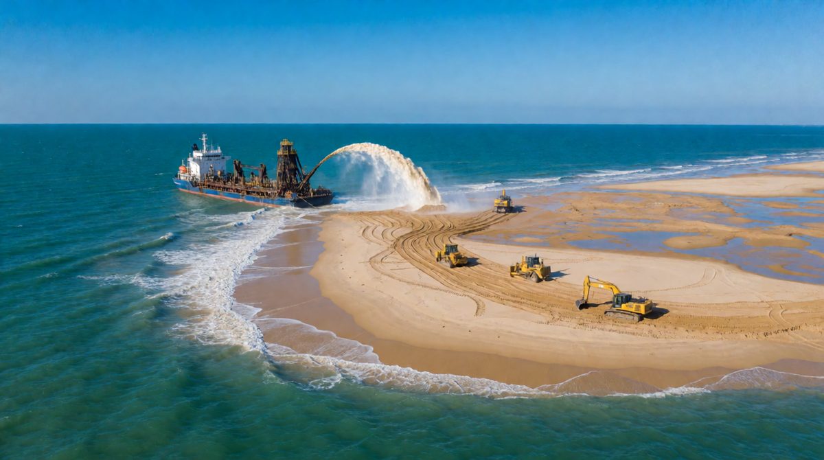 Land reclamation turns sea into new land, raising the quantity of this factor