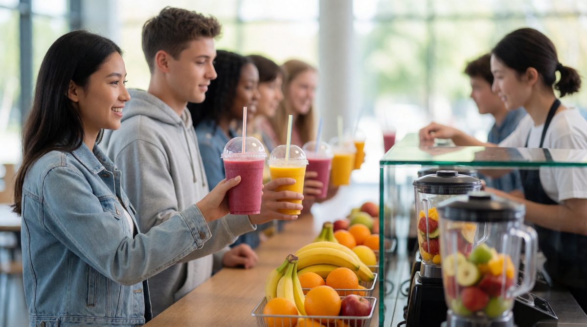Add every customer's smoothie order at each price and you get market demand
