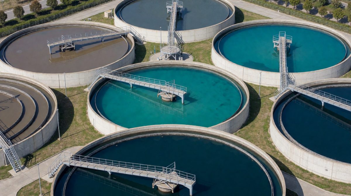 Sewage is treated before it returns to rivers