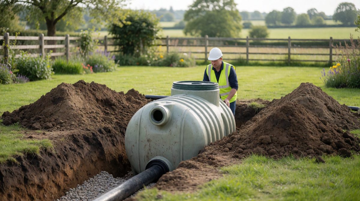 Septic tanks treat sewage in rural homes