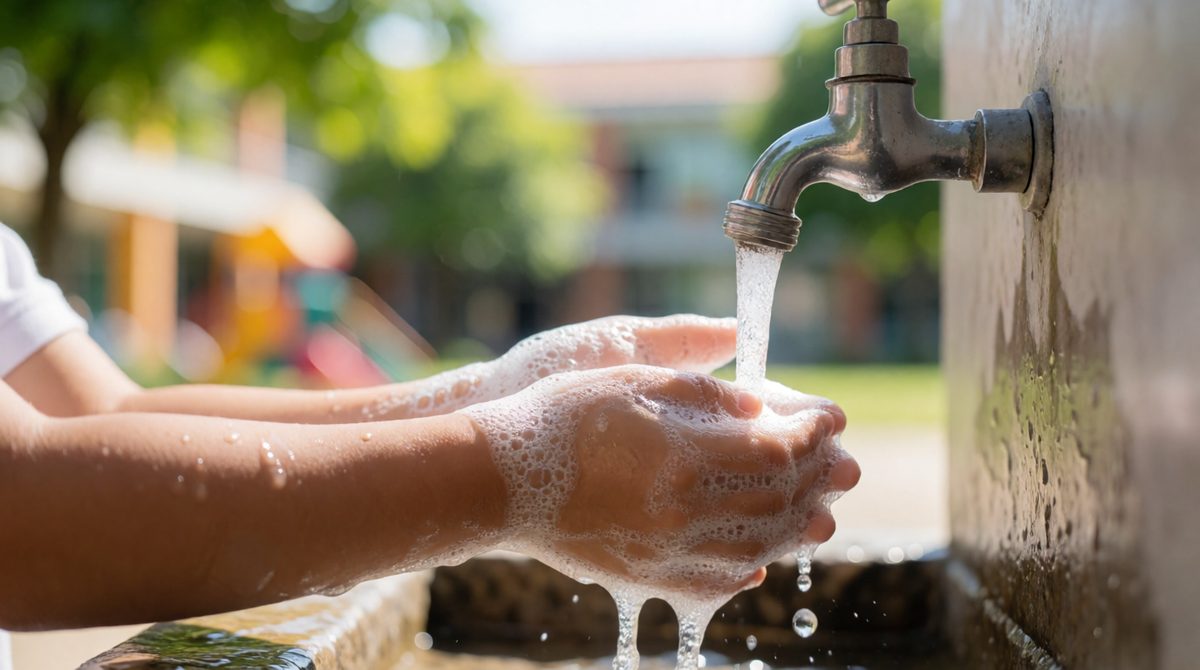 Clean water and handwashing prevent waterborne disease